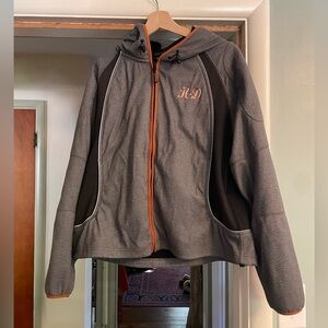 Men’s Harley-Davidson embroidered zip-up hoodie (XL).